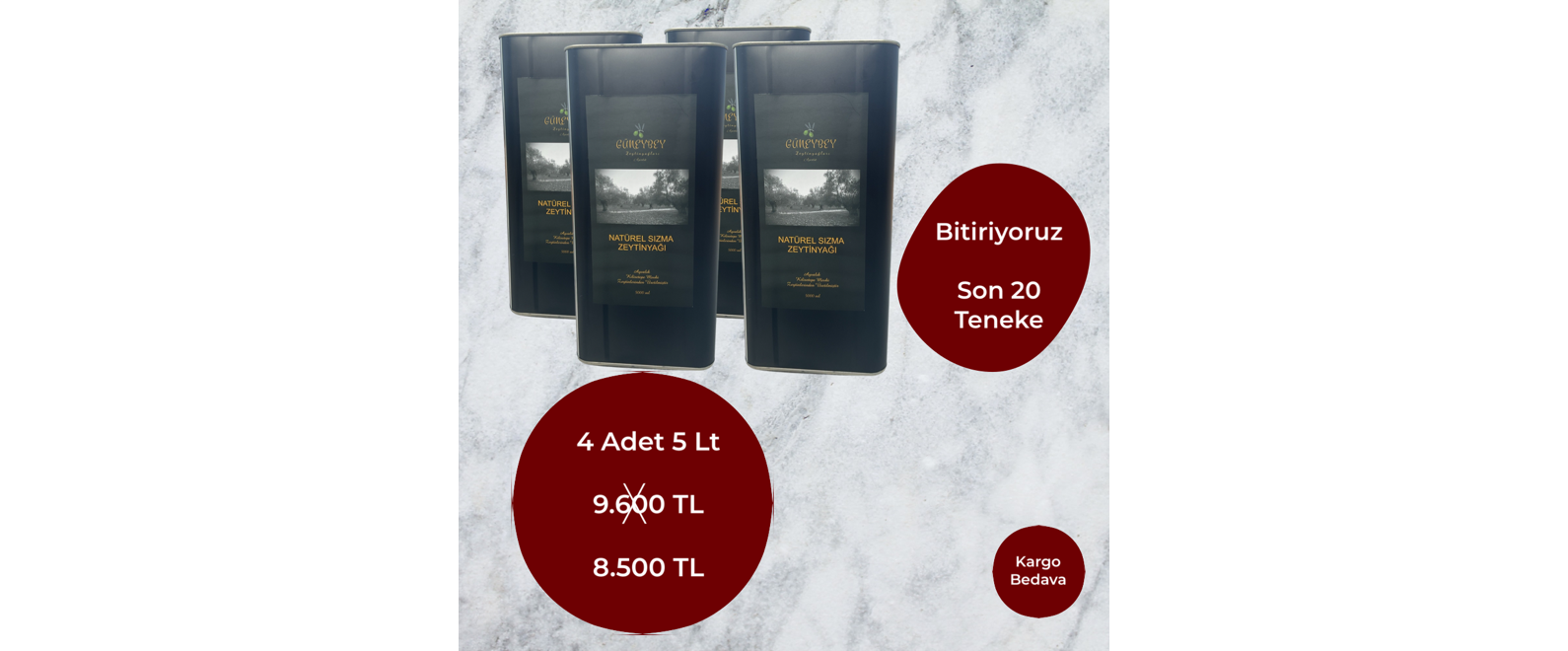Güneybey 4 adet 5 Lt Soğuk Sıkım