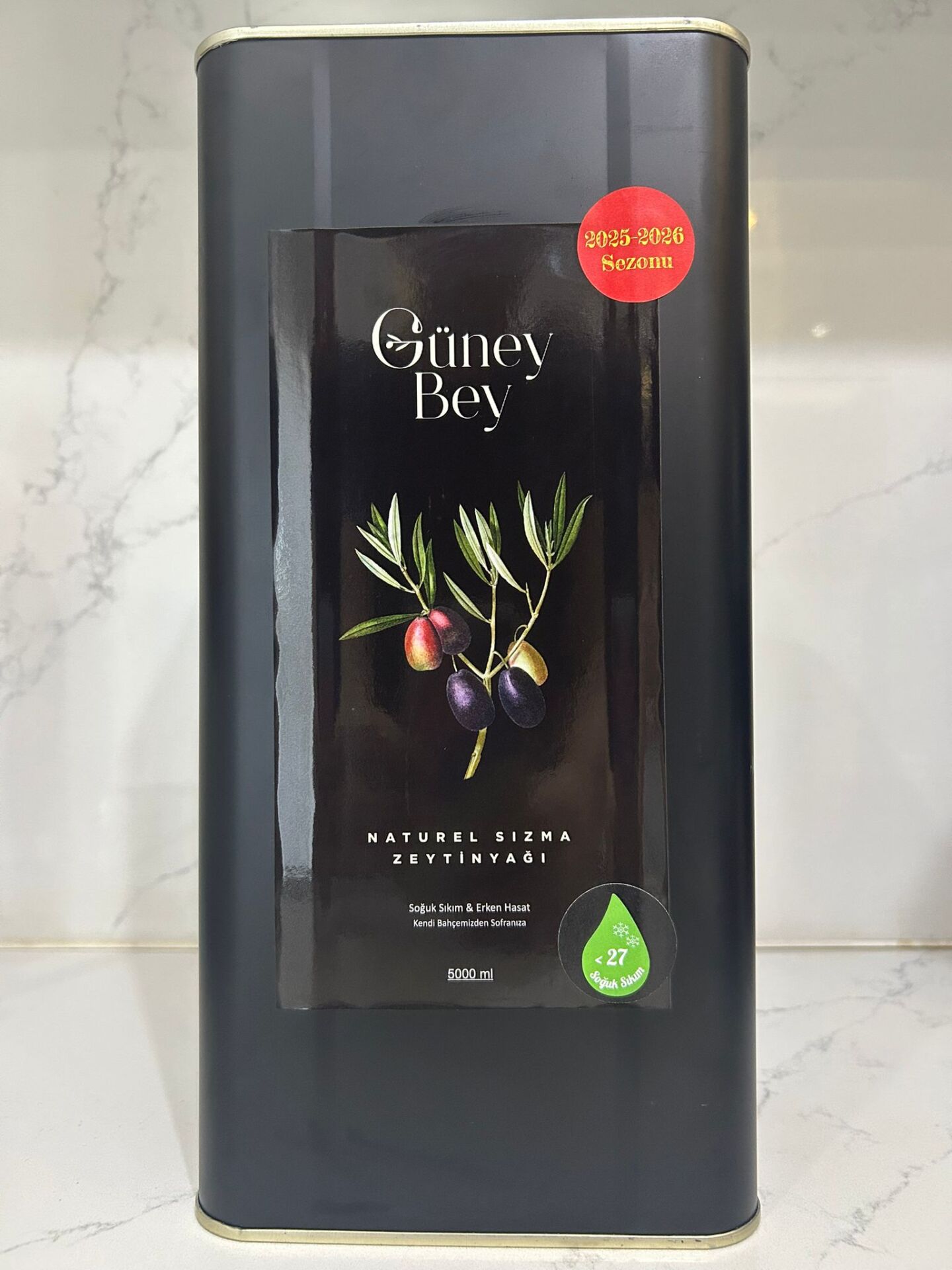 2025 Yeni Mahsul Erken Hasat Soğuk Sıkım Filtresiz Zeytinyağı 5L